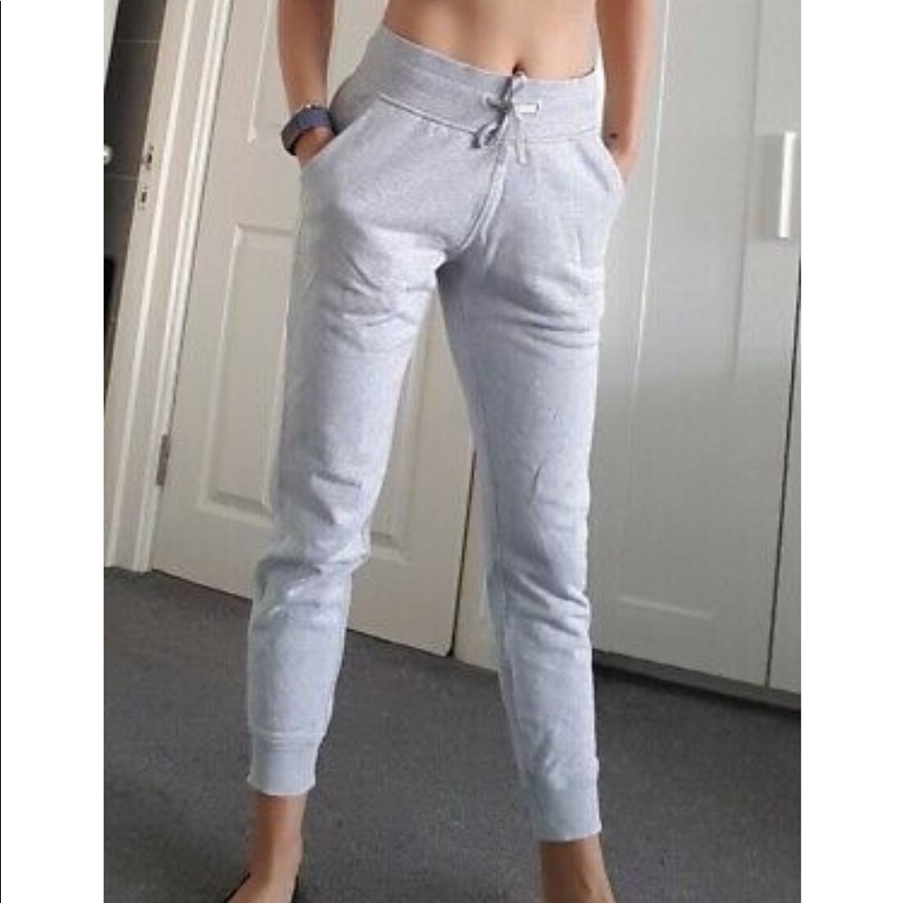 Warm Down Jogger in Heathered Light Grey